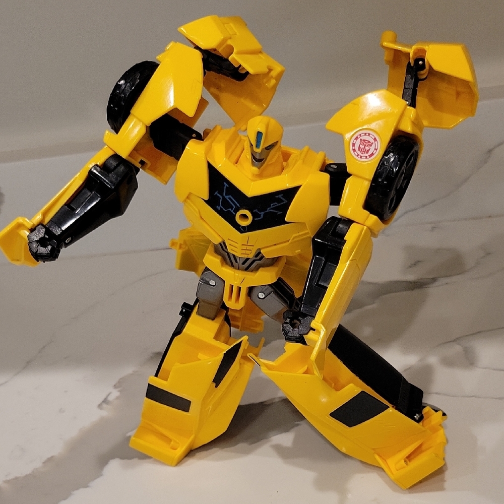 Transforming Robot Action Figure - Yellow and Black &  Talks!